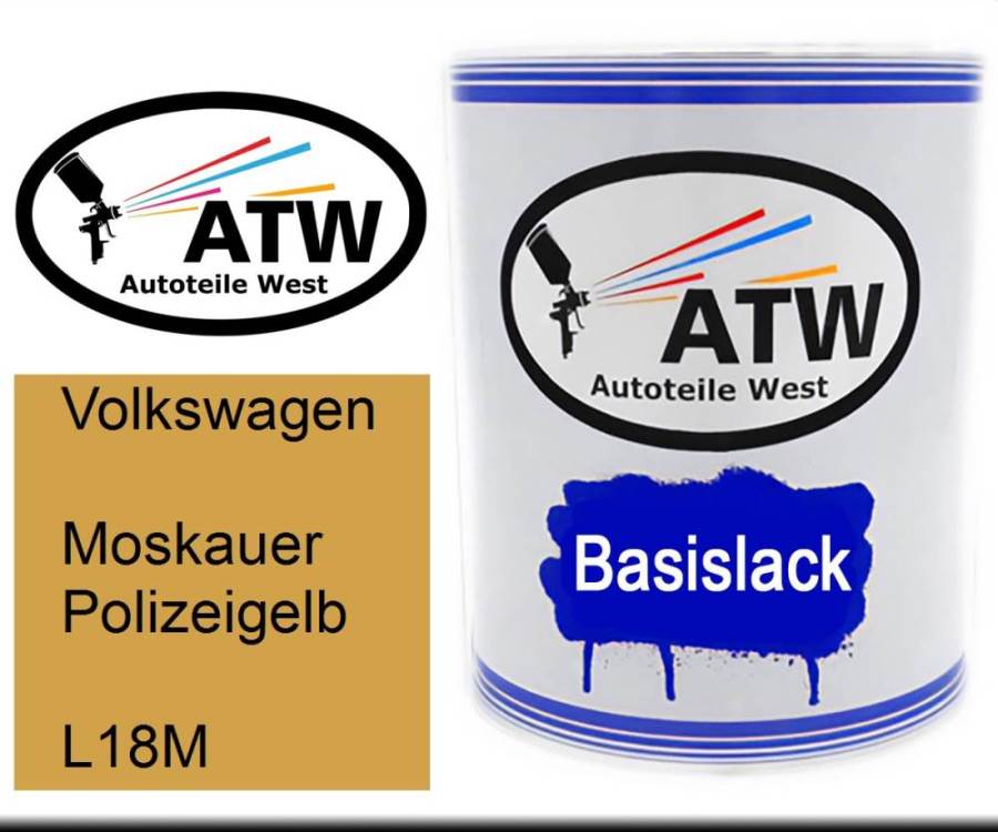 Volkswagen, Moskauer Polizeigelb, L18M: 1L Lackdose, von ATW Autoteile West.